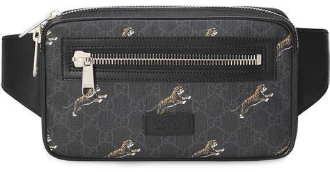 gucci gg black belt bag|Gucci fanny pack with tiger.